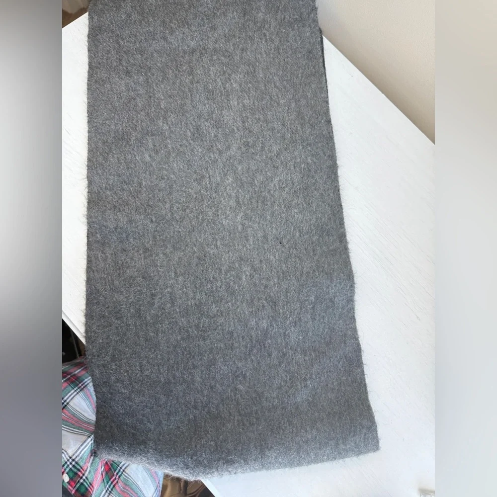 Murano 100% CASHMERE Two-Layer Black Gray Scarf